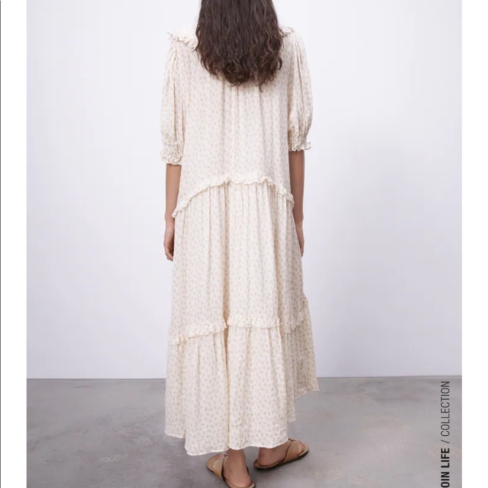 Floral print gauze maxi dress_7